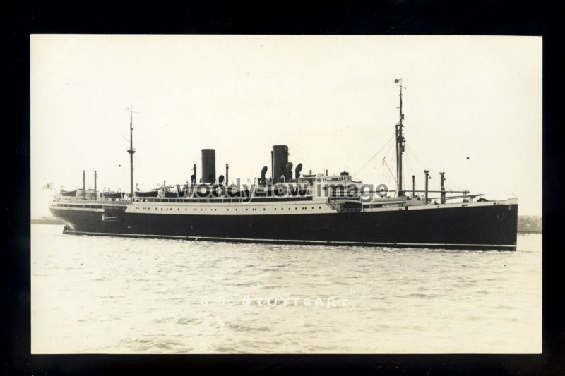 bf979 - German Norddeutscher Lloyd Liner - Stuttgart - postcard by B Feilden