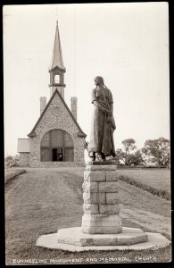 Nova Scotia HALIFAX Evangeline Monument Memorial Church RPPC AZO 1926-1940s