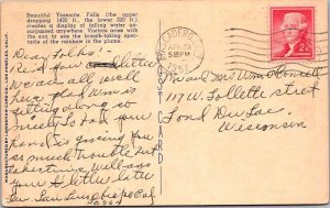 Postcard WATER SCENE Yosemite National Park California CA AO0863