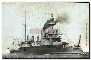 Old Postcard The Boat Hoche Guard Admiral rating Breastplate