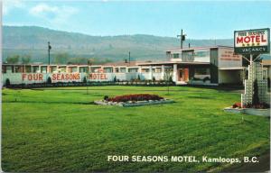 Four Seasons Motel Kamloops BC Unused Vintage Postcard D64