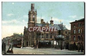 Postcard Old Town Hall Talbot Square Blackpool
