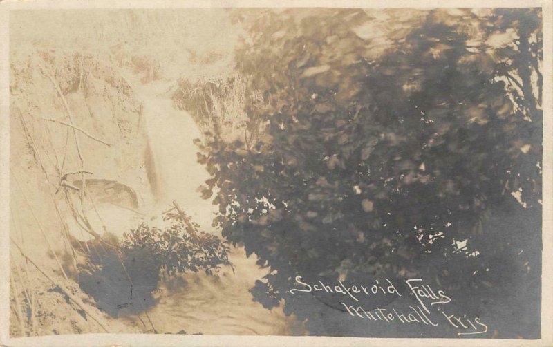 RPPC Schaferoid Falls Whitehall, WI Green Bay & Winona RPO 1907 Vintage Postcard