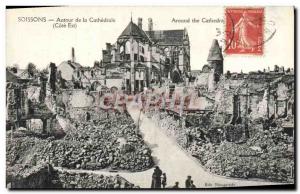 Old Postcard Soissons Around The Army Cathedrale