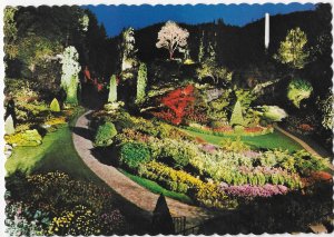 Butchart Gardens at Night  Victoria BC Canada 4 by 6 size