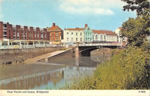 B104464 river parrett and quays bridgwater    uk 14x9cm