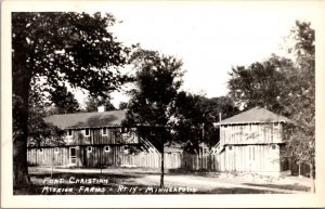 Real Photo Postcard Fort Christian, Mission Farms in Minneapolis, Minnesota