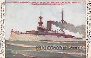 US Battleship Alabama Philadelphia, PA 1906 rounded corners from wear