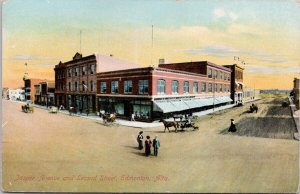 Jasper Avenue Edmonton Alberta Jasper & Second Street AB Alta Postcard H37