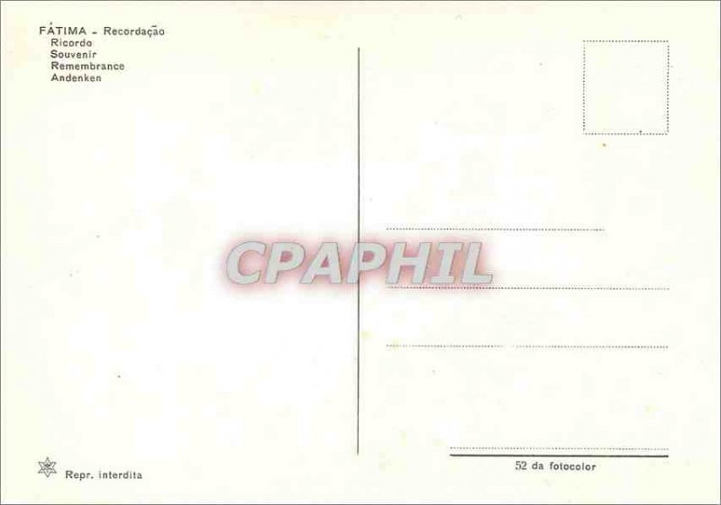 Modern Postcard Souvenir Fatima Portugal