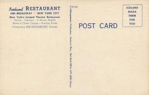New York City~Iceland Theatre Restaurant~Dine~Dance~Interior~Art Deco~1940s