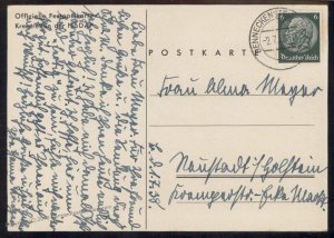 3rd Reich Germany 1938 NSDAP Kreistreffen SA Propaganda Card USED 93387