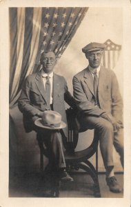 J5/ Interesting RPPC Postcard c1910 Patriotic Flag Fort Wayne Indiana 142