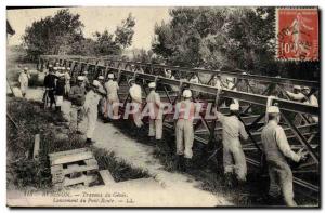 Old Postcard Army Avignon Works Genie Launch Bridge Road