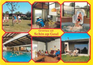 Netherlands Schin op Geul spa multi views postcard 1993 butterfly franking stamp