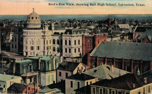 USA Bird's Eye View Showing Ball High School Galveston Texas  05.75