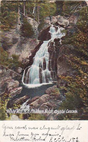 New Hampshire White Mountains Pinkham Notch Crystal Cascade 1907