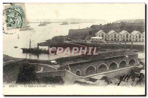 Old Postcard Brest Rade and Goulet Boat