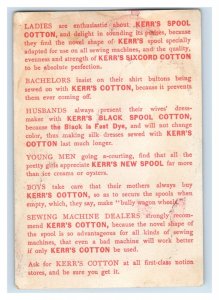 1880s Kerr & Co.'s Spool Cotton Dollar Brand Schoolgirl Cute Dog P208