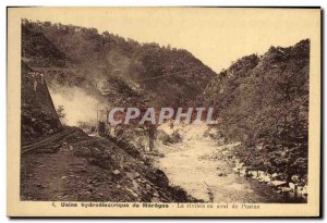 Old Postcard Electricity hydroelectric plant of Mareges The river downstream ...