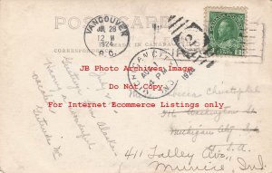 Canada, Yukon Territory, RPPC, Lake Bennett, 1924 PM, Photo