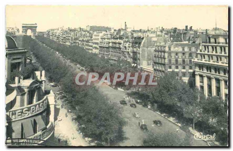 Old Postcard Paris's Champs Elysees