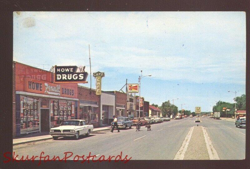 FORT SUMNER NEW MEXICO DOWNTOWN STREET SCENE 1960's CARS VINTAGE POSTCARD