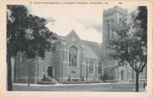 Columbia Pennsylvania Evangelical Lutheran Church Antique Postcard K58257 