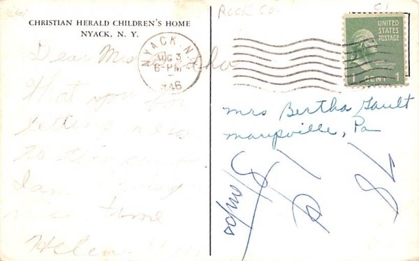 Nyack Hospital New York Postcard