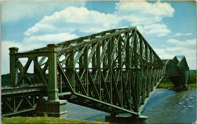 Quebec Bridge Canada VTG Postcard UNP Unused Le Pont De Quebec 