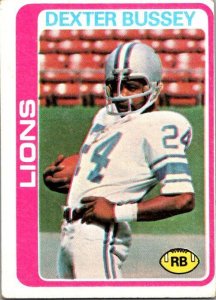 1978 Topps Football Card Dexter Bussey Detroit Lions sk7315