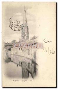 Old Postcard Harfleur L & # 39Eglise