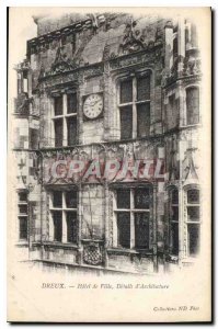 Postcard Dreux Old City Hall Architecture Details