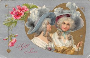 H89/ Valentine's Day Love Holiday Postcard c1910 Pretty Women 84