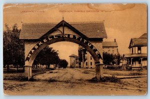 1913 Lawrence Kansas Vintage Postcard Entrance Haskell Institute Arch PCK Posted