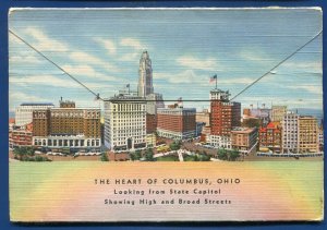 Columbus Ohio Mckinley memorial State Capitol Postcard Folder 