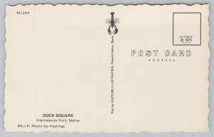 Main Street~Dock Square Kennebunkport Maine~Vintage Postcard 