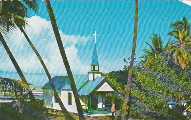 Hawaii Kona Kahaluu Beach The Blue Church Of St Peter's By The Sea