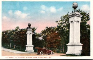 Maine Portland Entrance To Deering's Oaks Park 1916