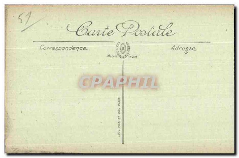 Postcard Old Gueree Europeenne Reims area of ​​university Militaria