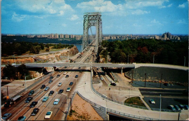 George Washington Bridge New York City Postcard B222