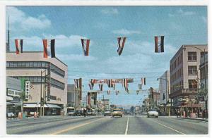 Street Scene Cars Penneys Drug Store Bakersfield California postcard