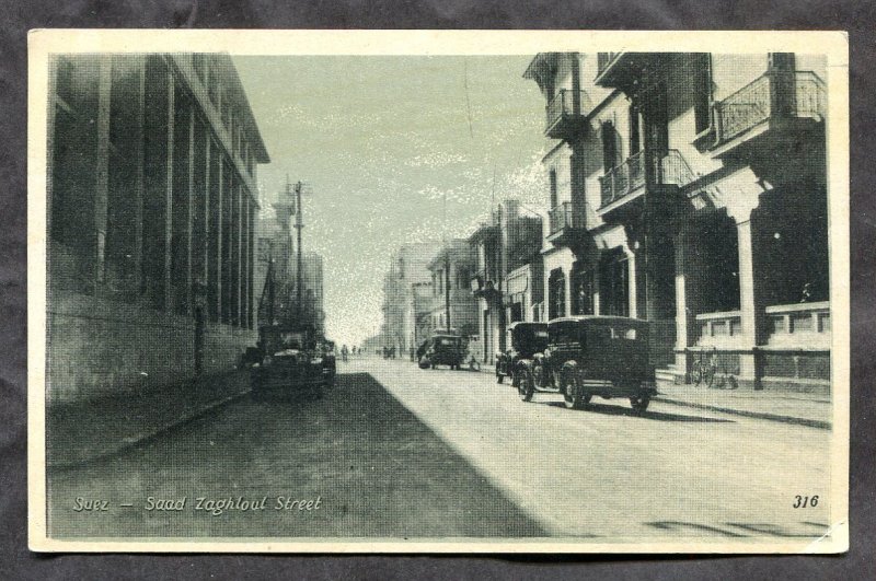 h2727 - EGYPT Suez 1930s Saad Zaghloul Street