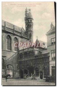 Old Postcard Bruges Holy Blood Chapel and former criminal graft