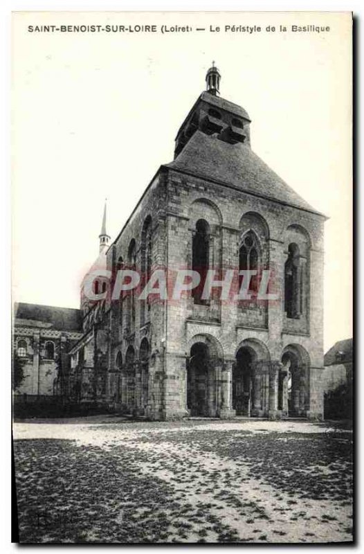 Old Postcard Saint Benoit sur Loire Loiret The Peristyle of the Basilica