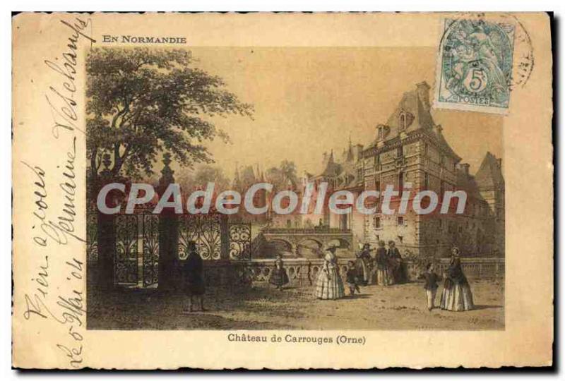 Postcard Old Chateau De Carrouges