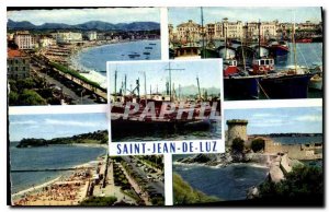 Modern Postcard Saint Jean de Luz The Beach Harbor and the House of the Infan...