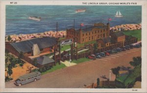 Postcard The Lincoln Group Chicago World's Fair Chicago IL 1933