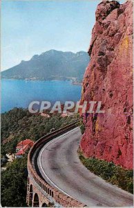 'Modern Postcard La Cote d''Azu La Corniche d''Or The Road seashores between ...