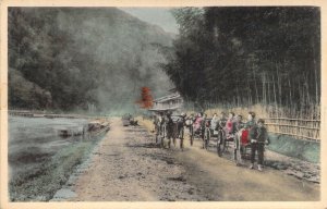 Beautiful Early c.1906, Japan, The Road to Arashiyama, Kyoto, Old Post Card